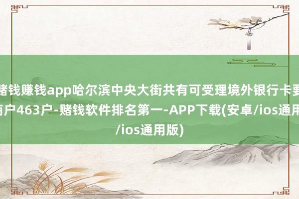赌钱赚钱app哈尔滨中央大街共有可受理境外银行卡要点商户463户-赌钱软件排名第一-APP下载(安卓/ios通用版)