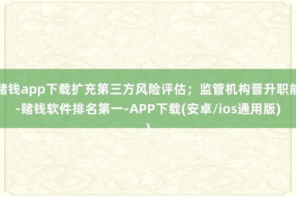赌钱app下载扩充第三方风险评估；监管机构晋升职能-赌钱软件排名第一-APP下载(安卓/ios通用版)