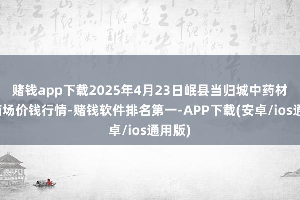 赌钱app下载2025年4月23日岷县当归城中药材交游商场价钱行情-赌钱软件排名第一-APP下载(安卓/ios通用版)